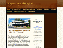 Tablet Screenshot of kragnessanimalhospital.com